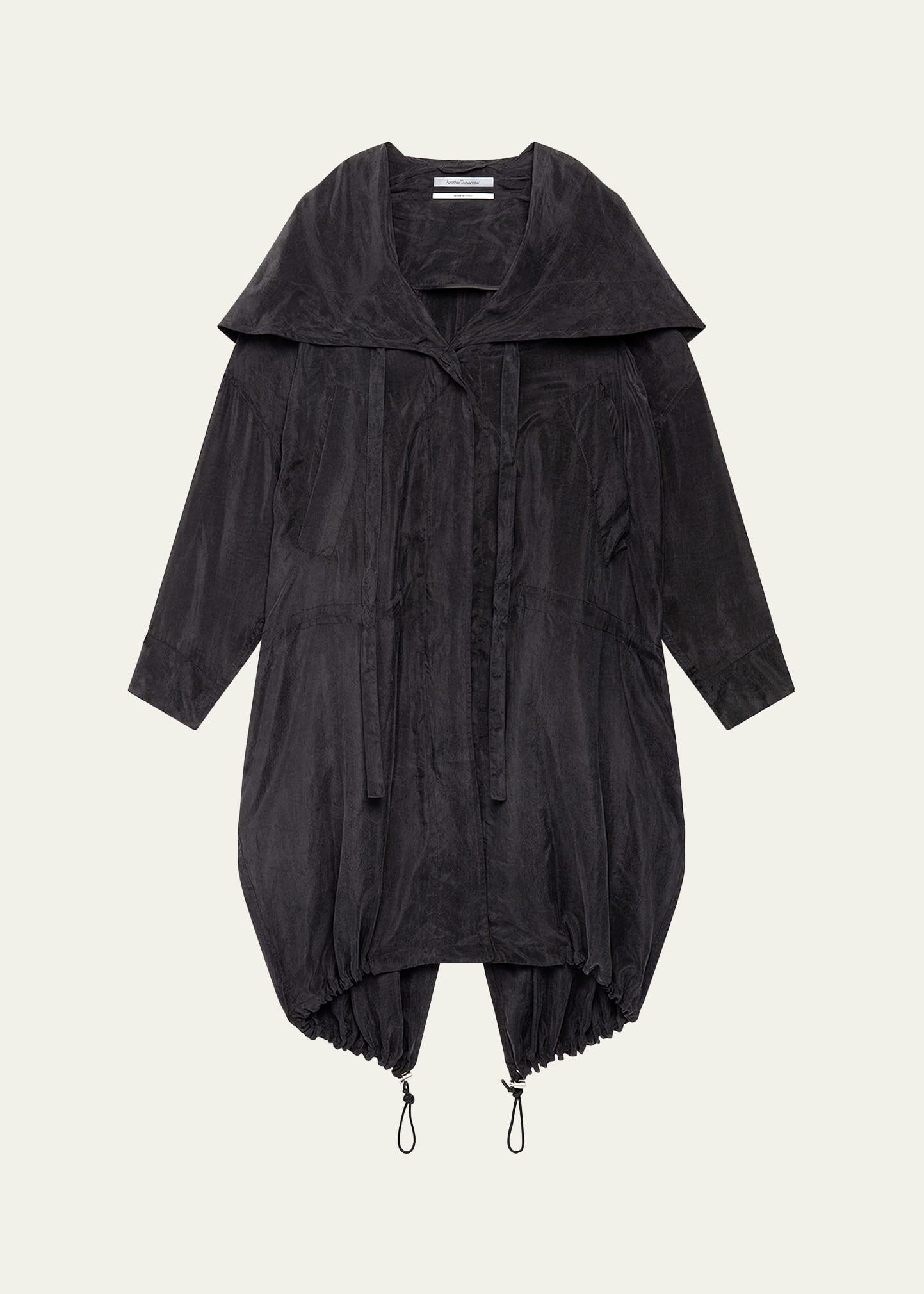 oversized drawcord hooded parka