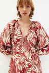 oversized drawstring-detail dress