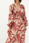 oversized drawstring-detail dress
