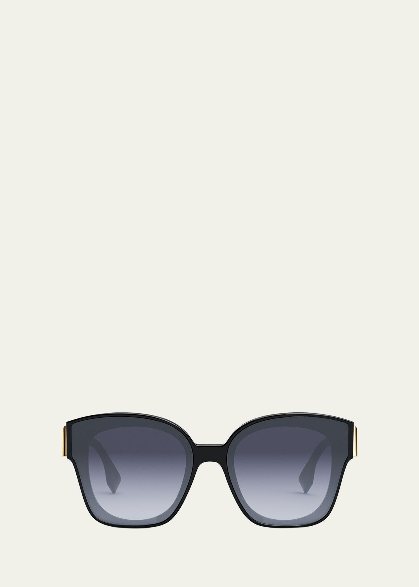 oversized f logo acetate cat-eye sunglasses