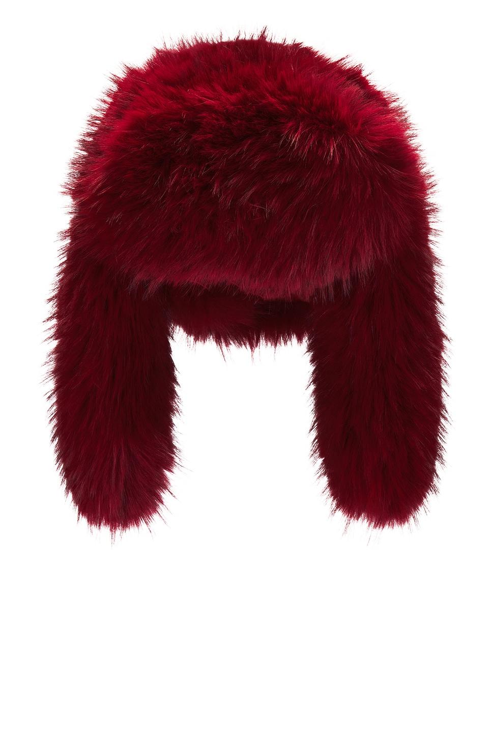 oversized faux fur trapper hat