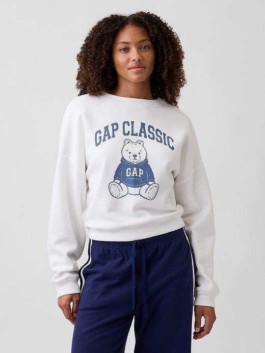 oversized gap graphic wedge crewneck sweatshirt