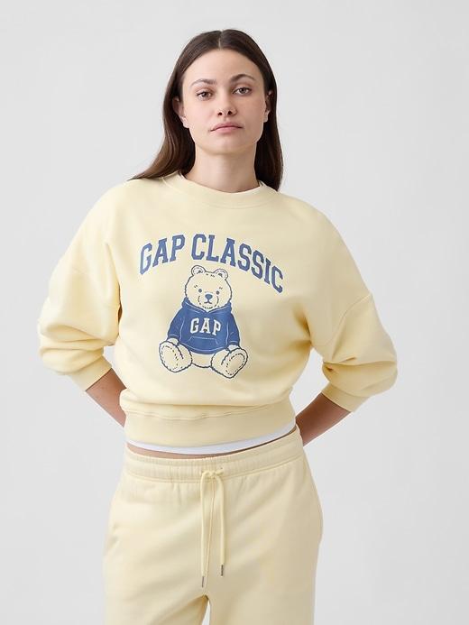 oversized gap graphic wedge crewneck sweatshirt