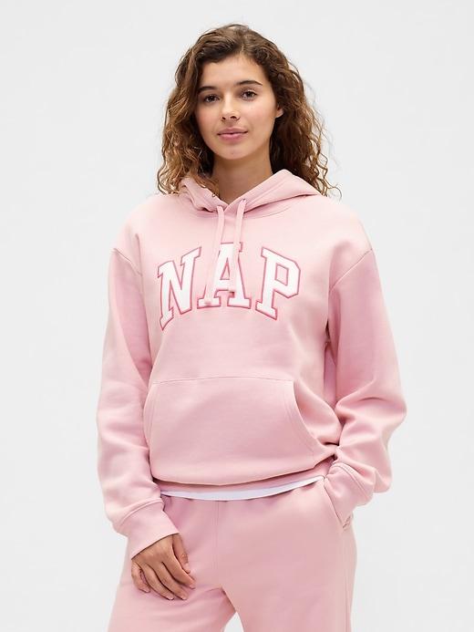 oversized gap nap logo hoodie
