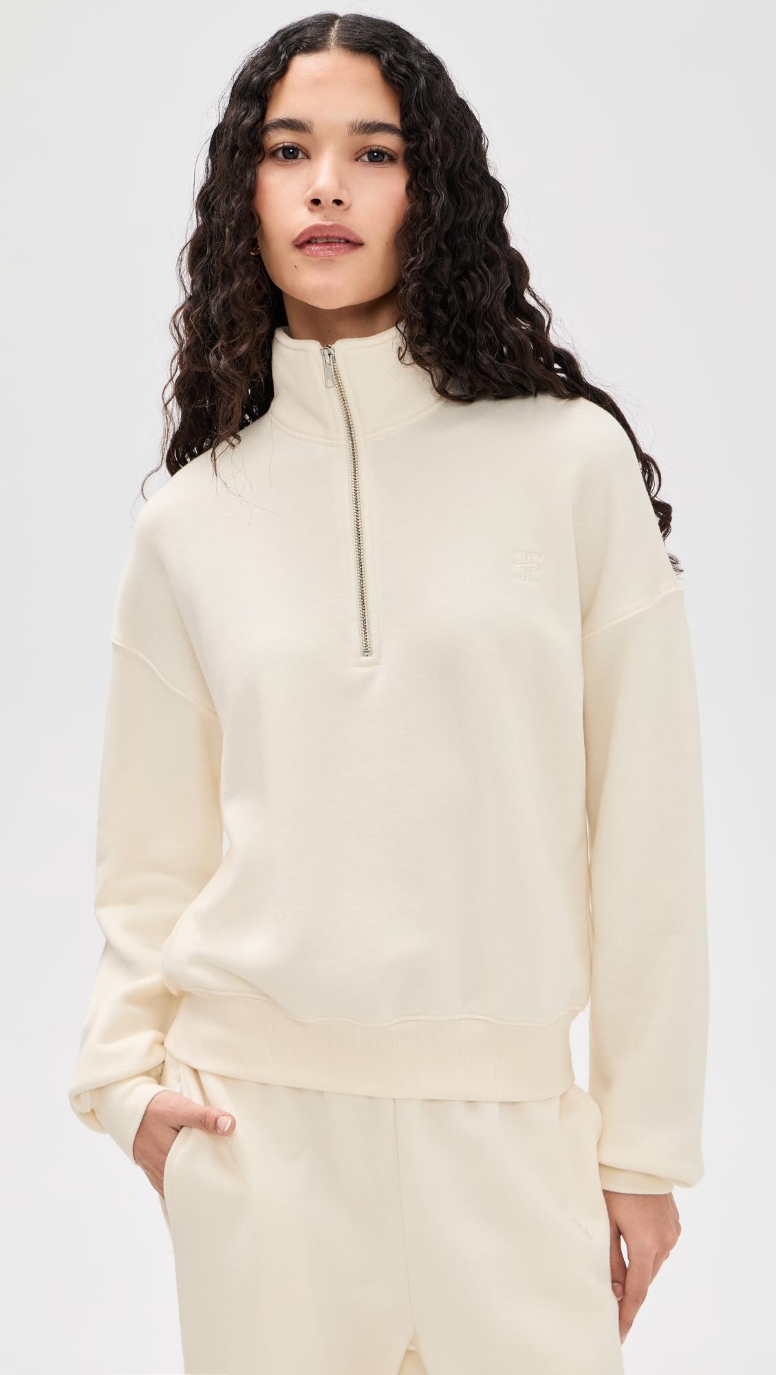 oversized half zip sweatshirt