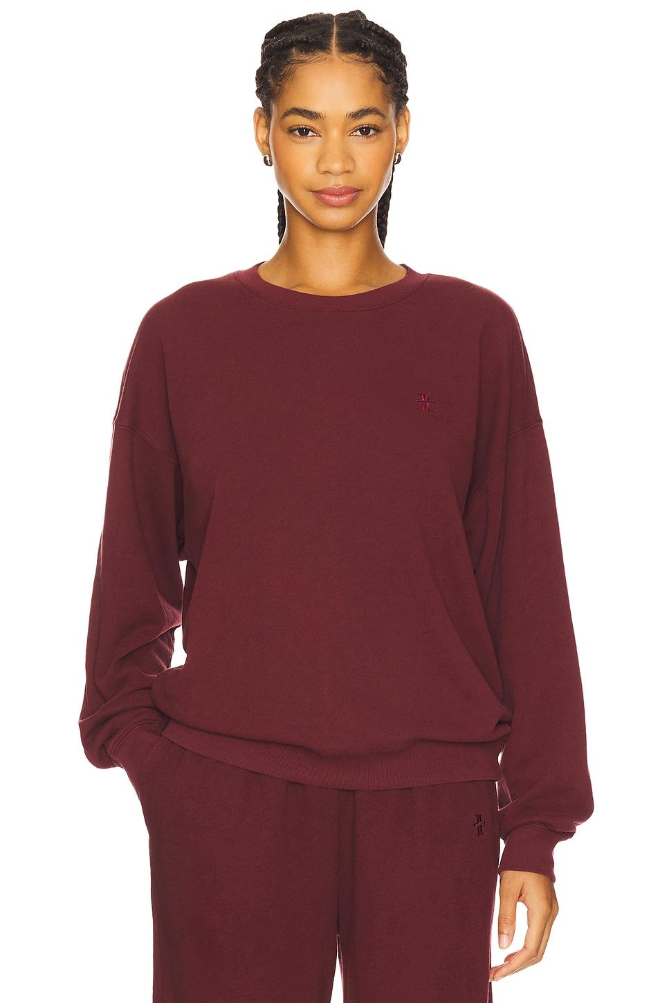 oversized lightweight french terry crewneck sweatshirt