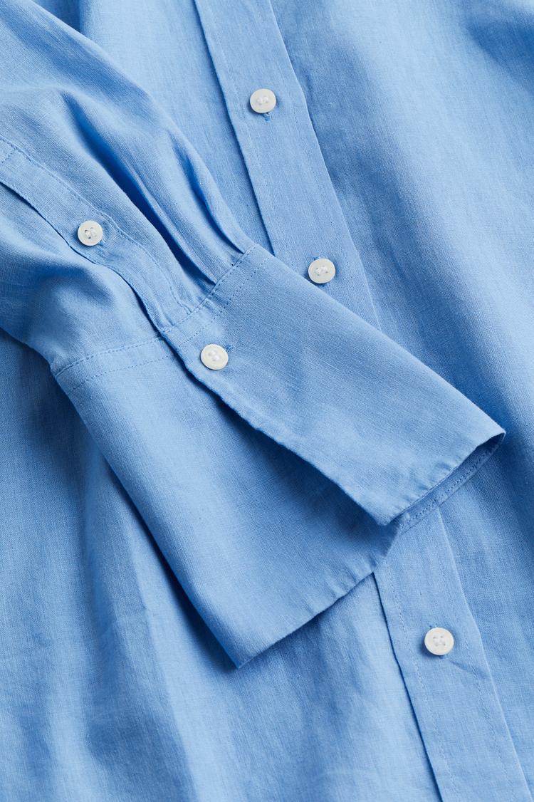 oversized linen-blend shirt