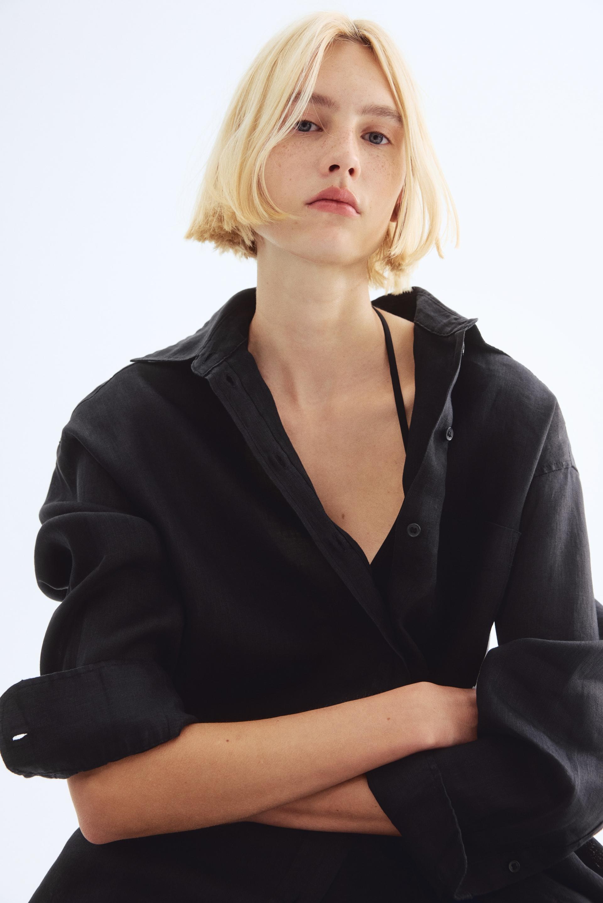 oversized linen shirt