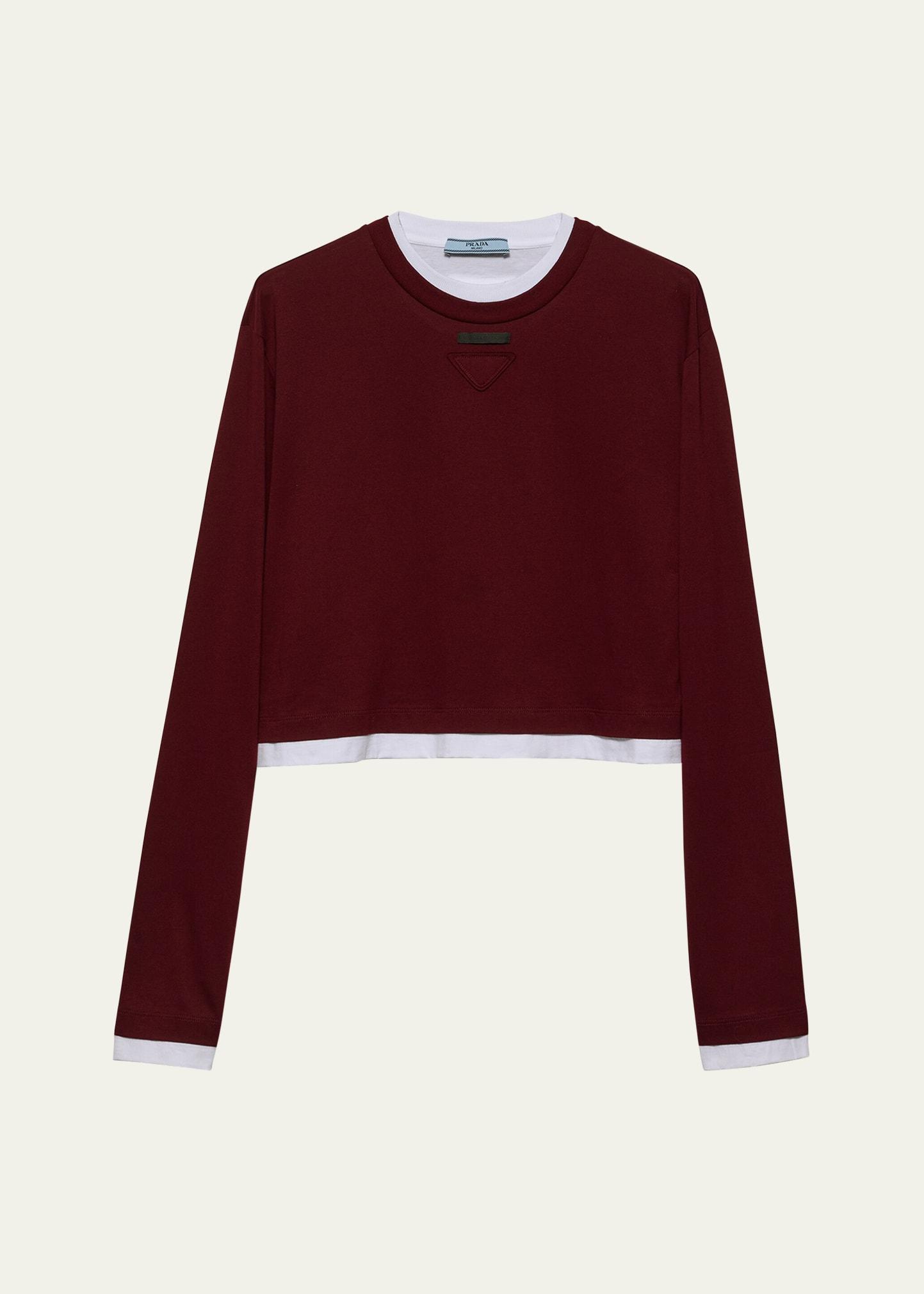 oversized long-sleeve jersey t-shirt