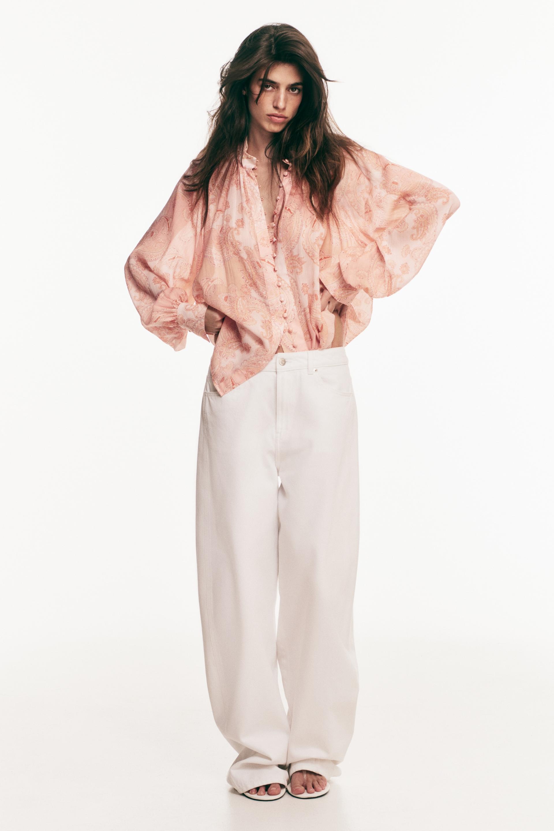 oversized lyocell blouse