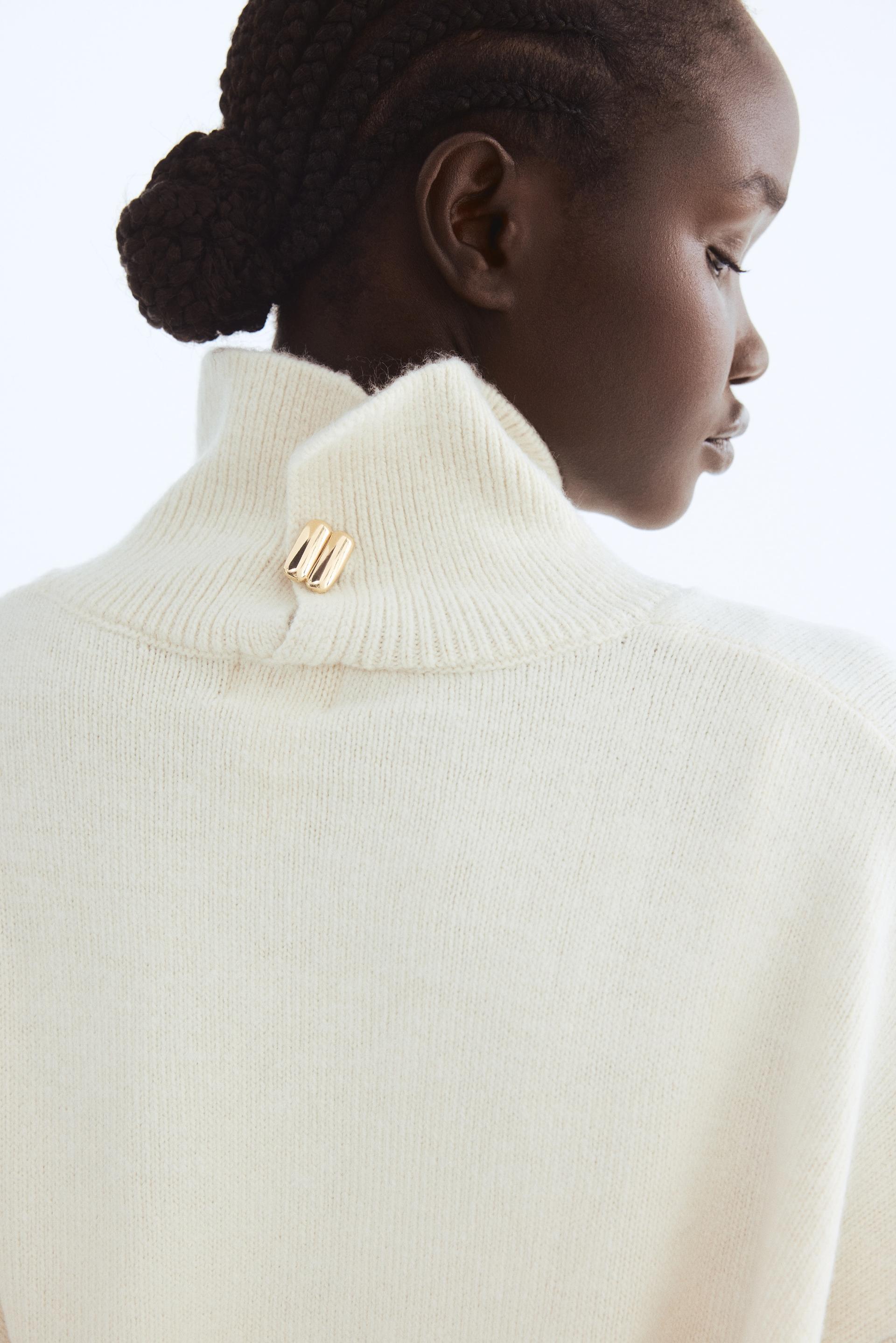 oversized mock-turtleneck sweater