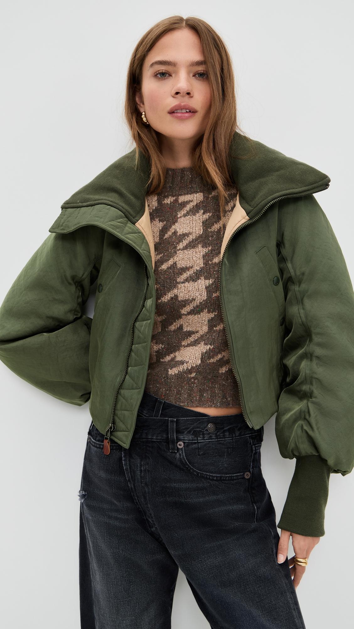 oversized padded flight jacket