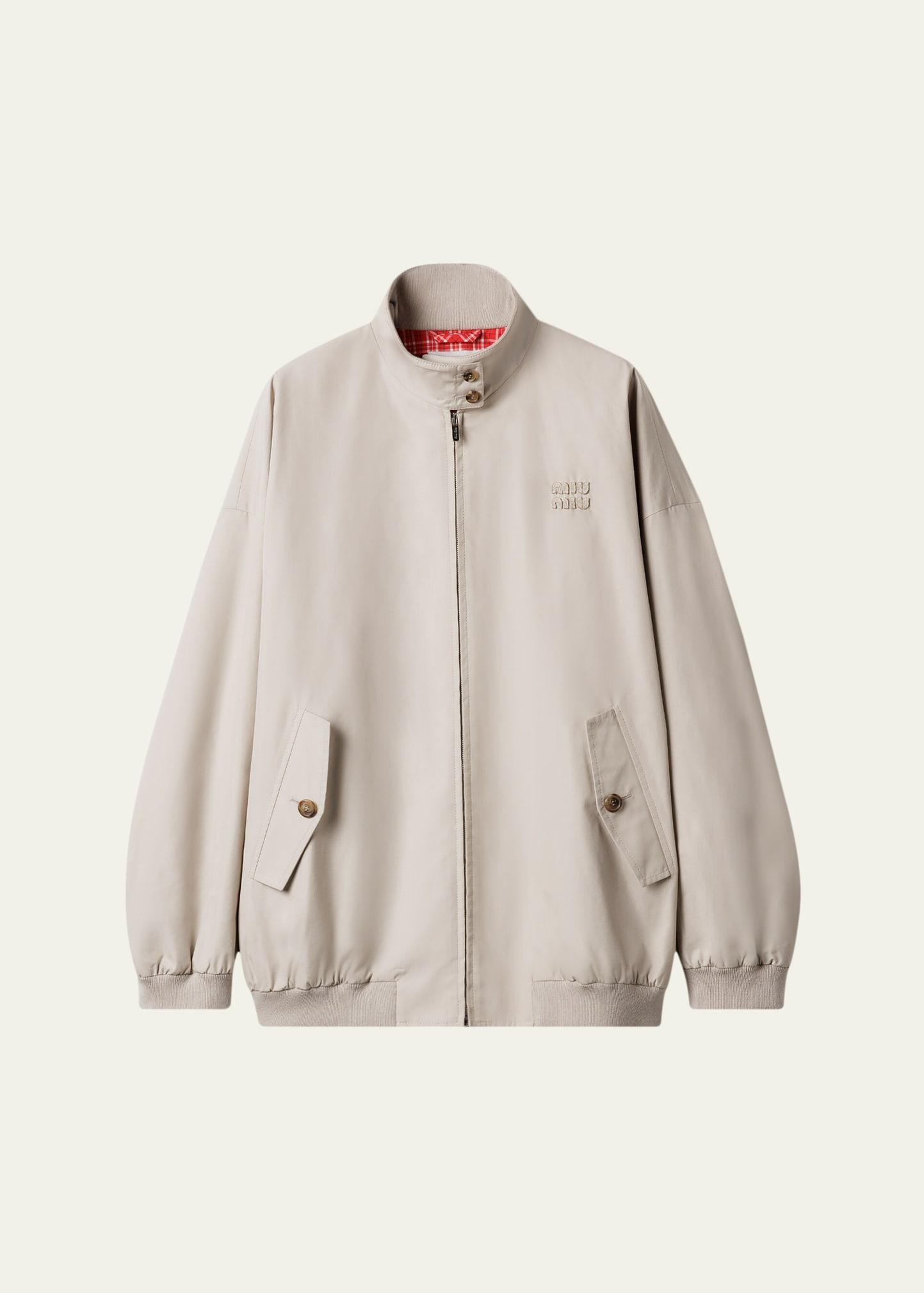 oversized panama cotton jacket