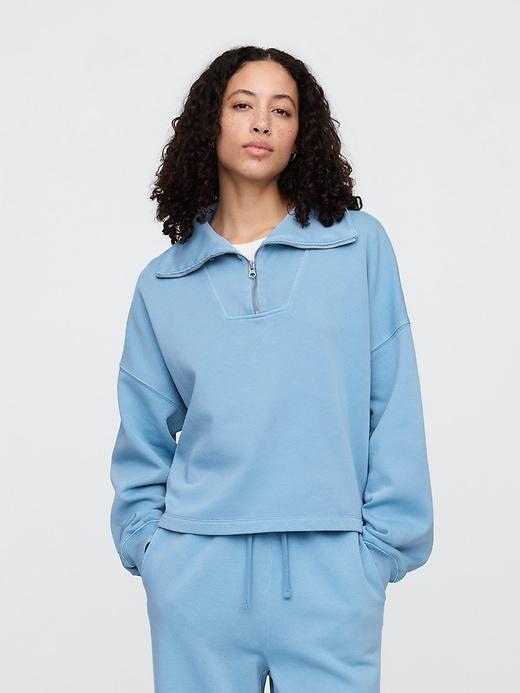 oversized quarter-zip sweatshirt