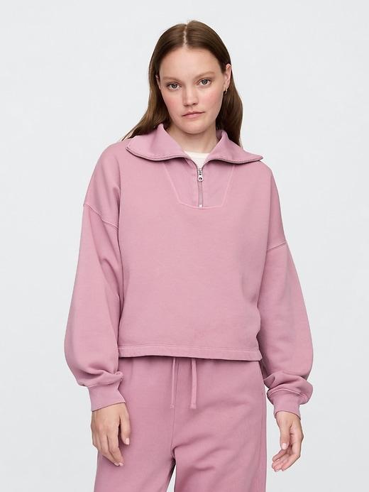 oversized quarter-zip sweatshirt