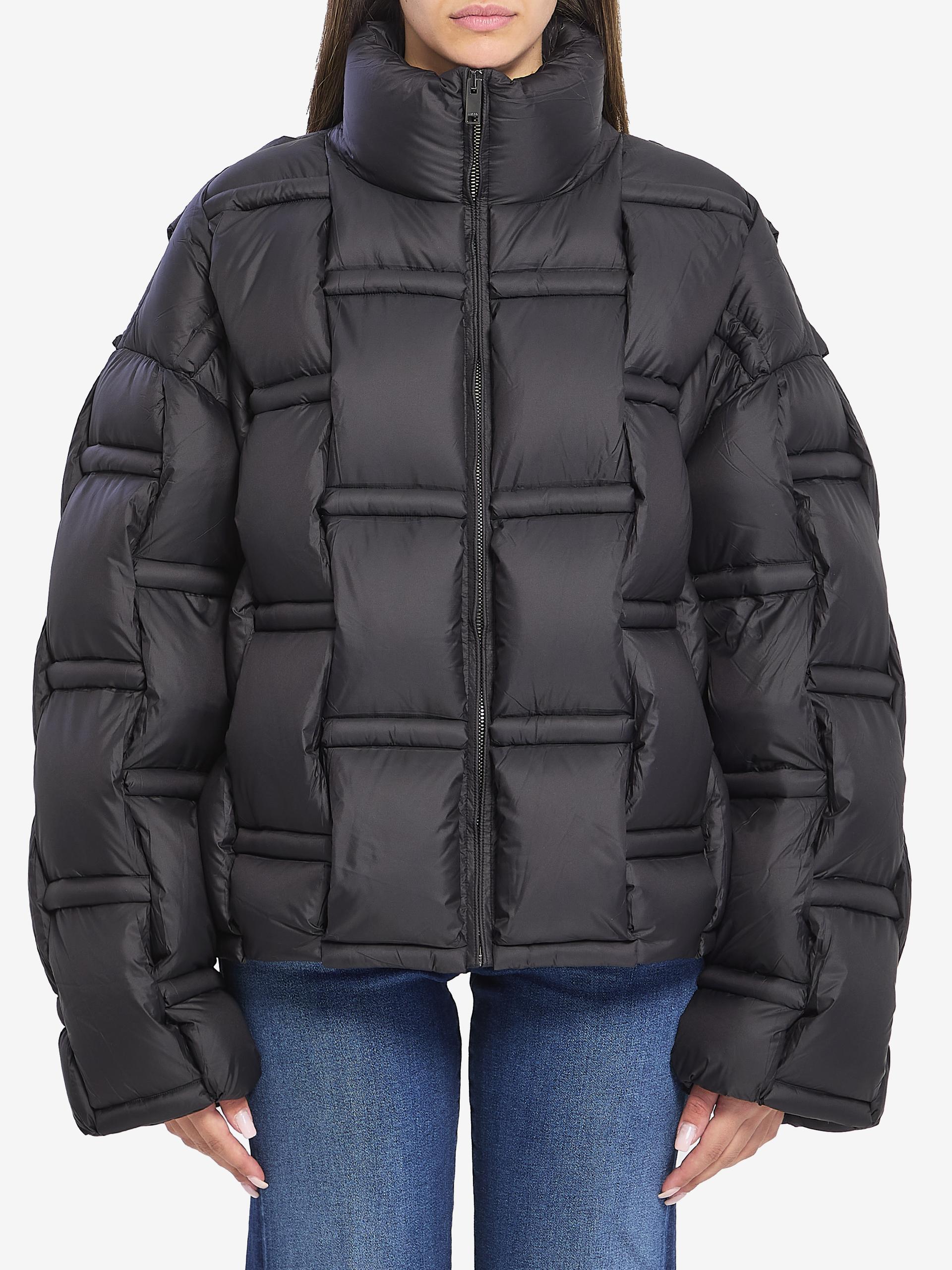 oversized quilted down jacket