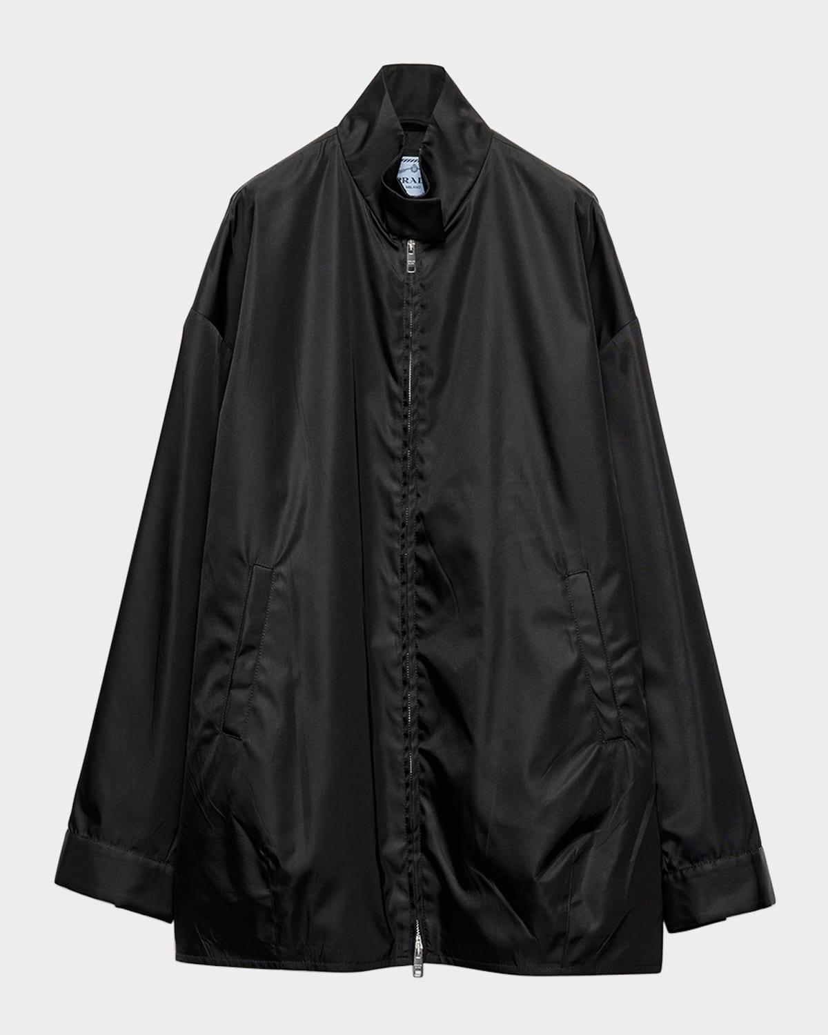 oversized re-nylon blouson jacket
