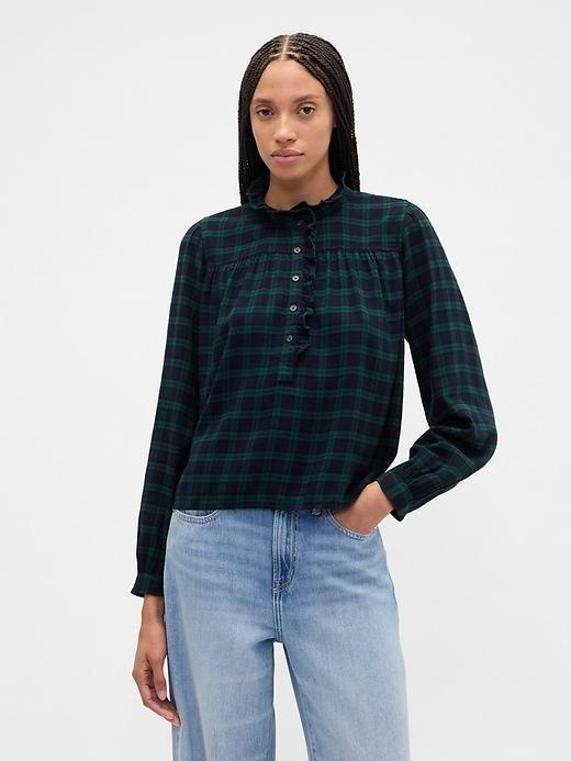 oversized ruffle top