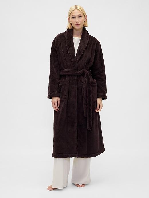 oversized sherpa robe