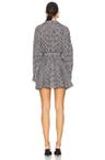 oversized shirt flared mini dress