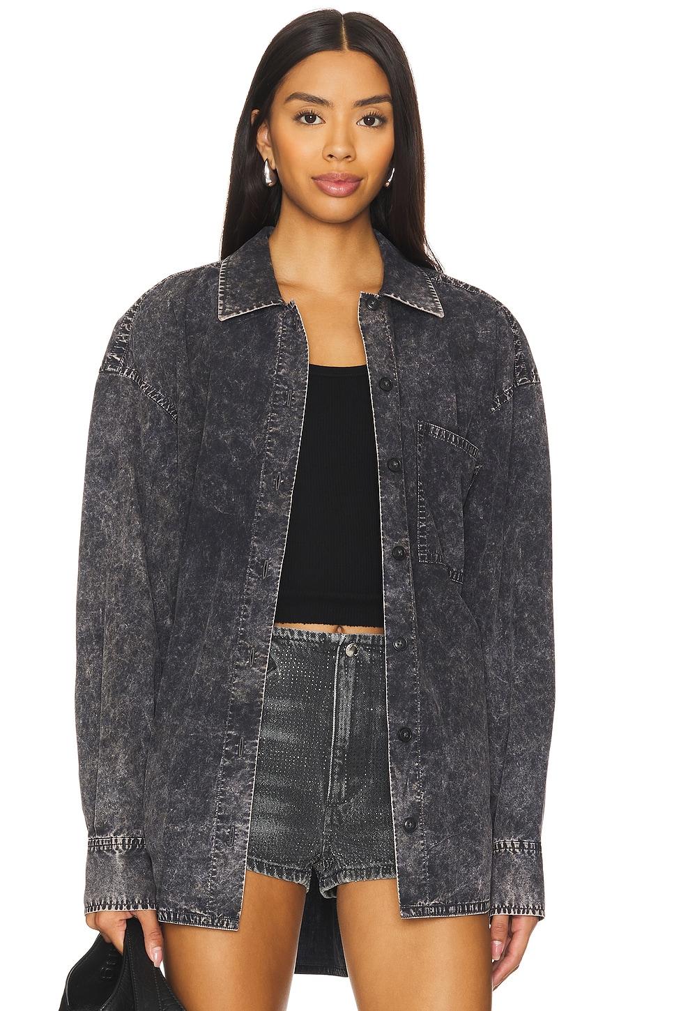 oversized shirt with patch pocket