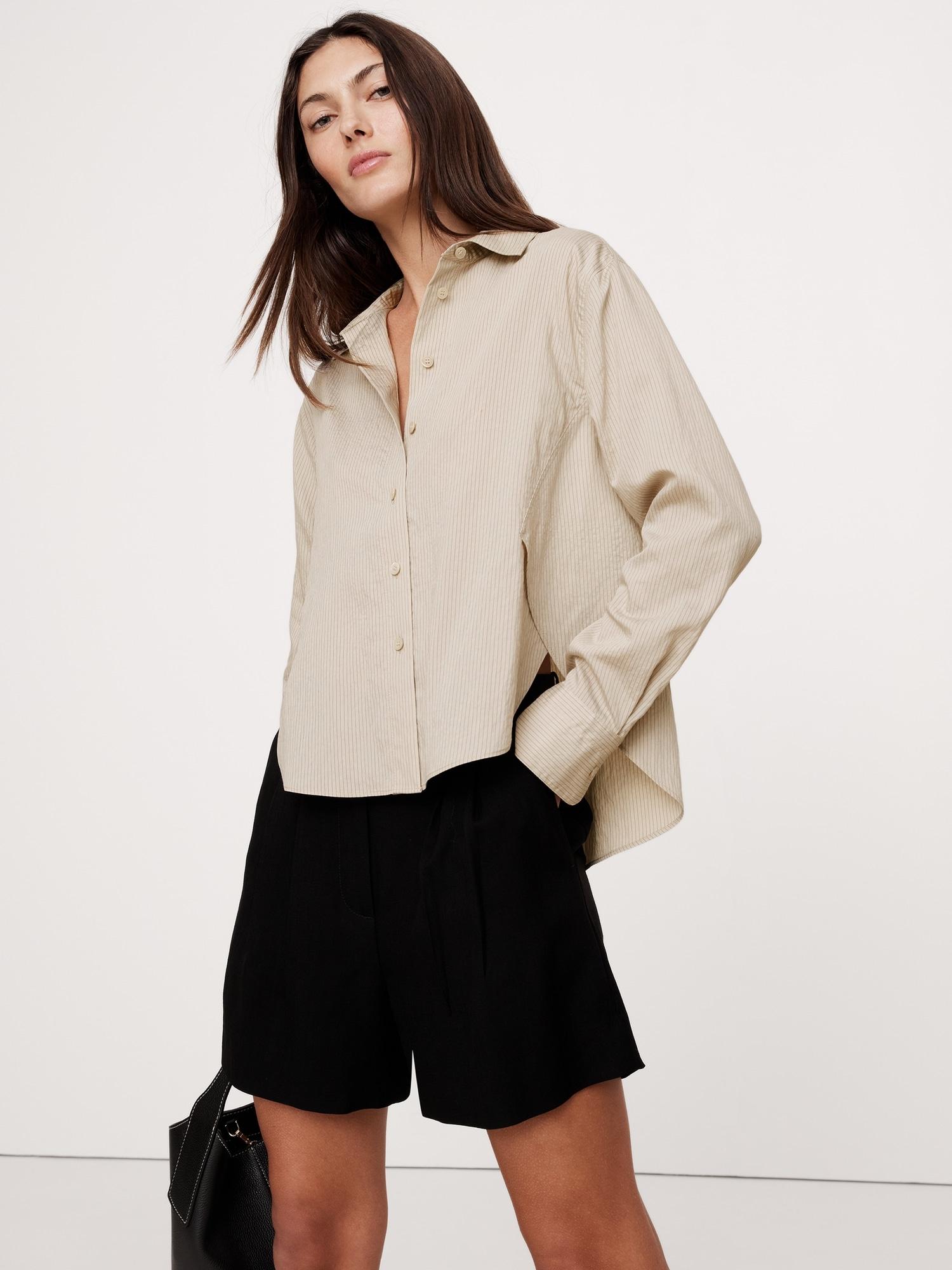 oversized side-split shirt