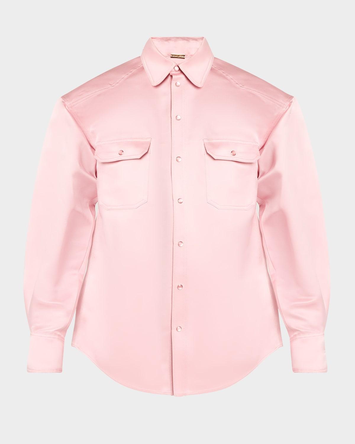 oversized silk-cotton duchesse shirt
