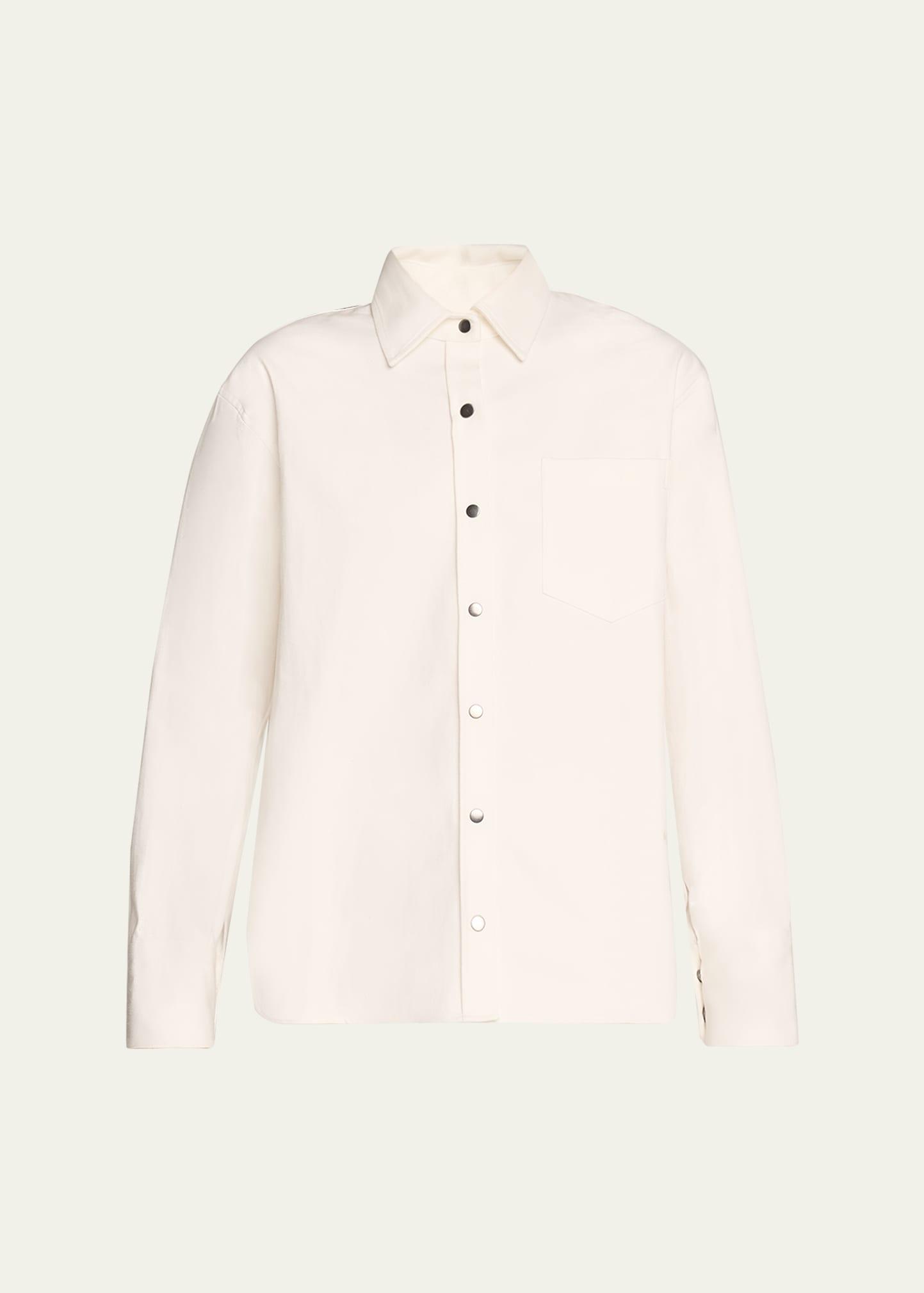 oversized snap shirt