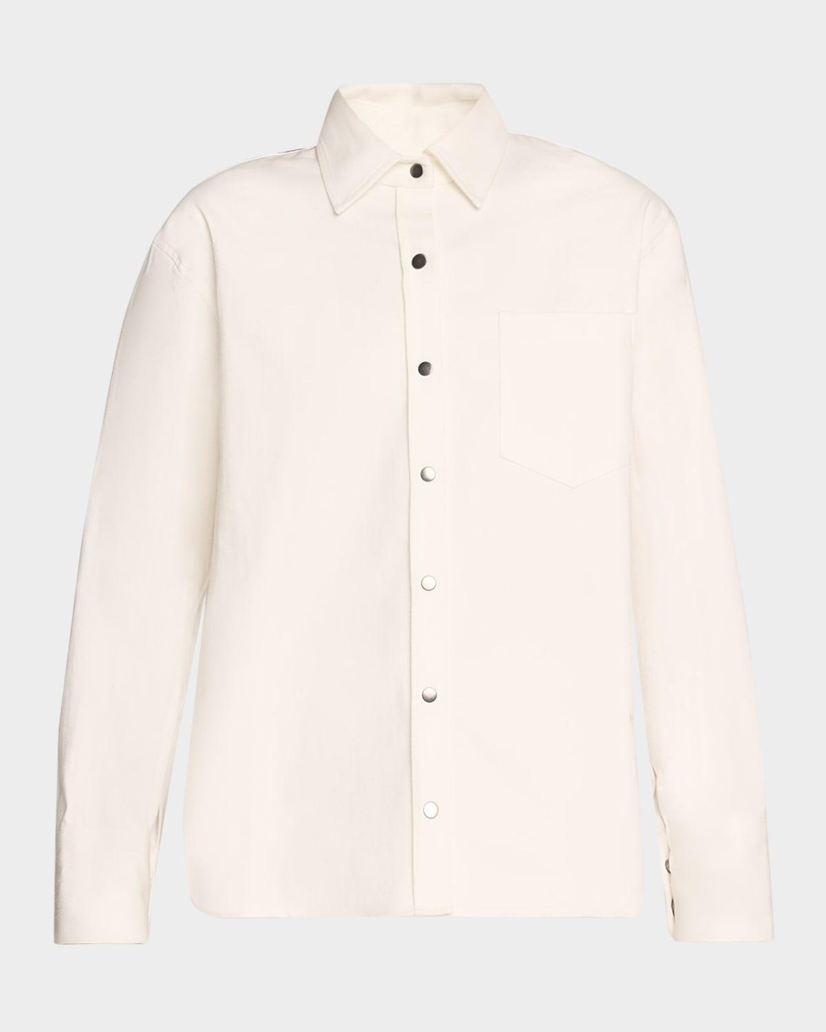 oversized snap shirt