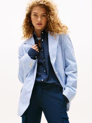 oversized stripe blazer