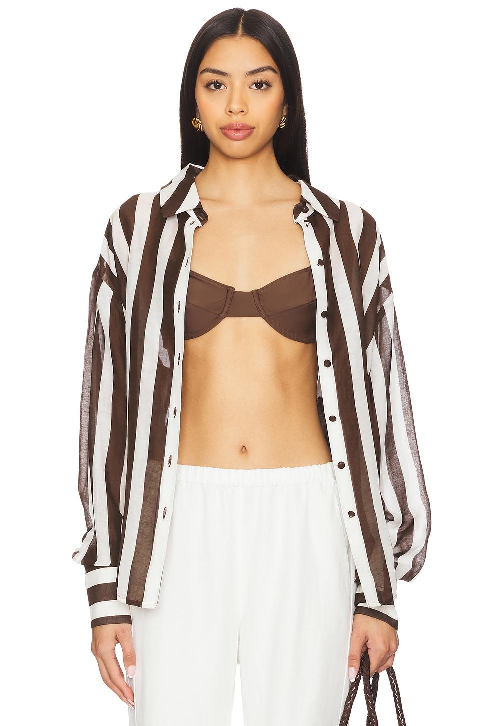 oversized striped shirt