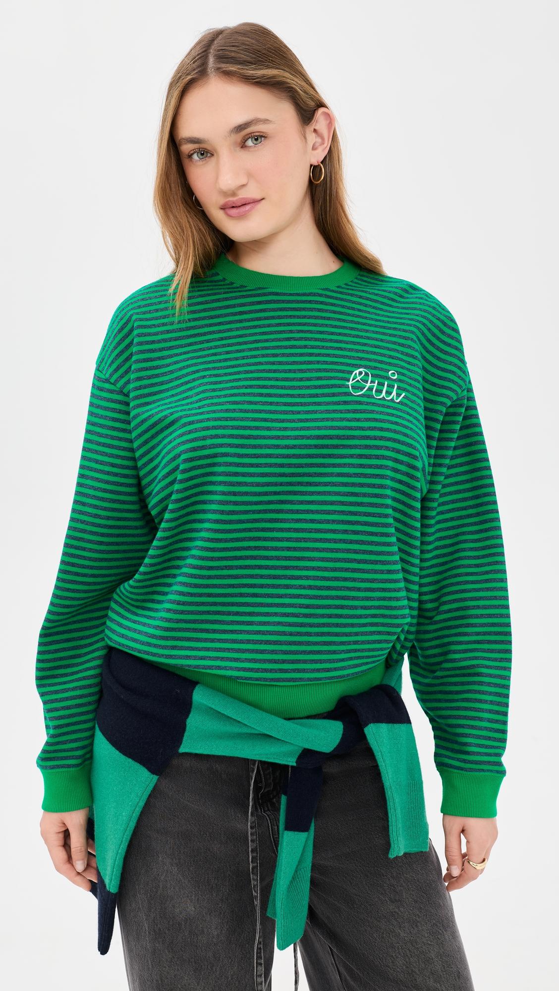 oversized striped sweatshirt