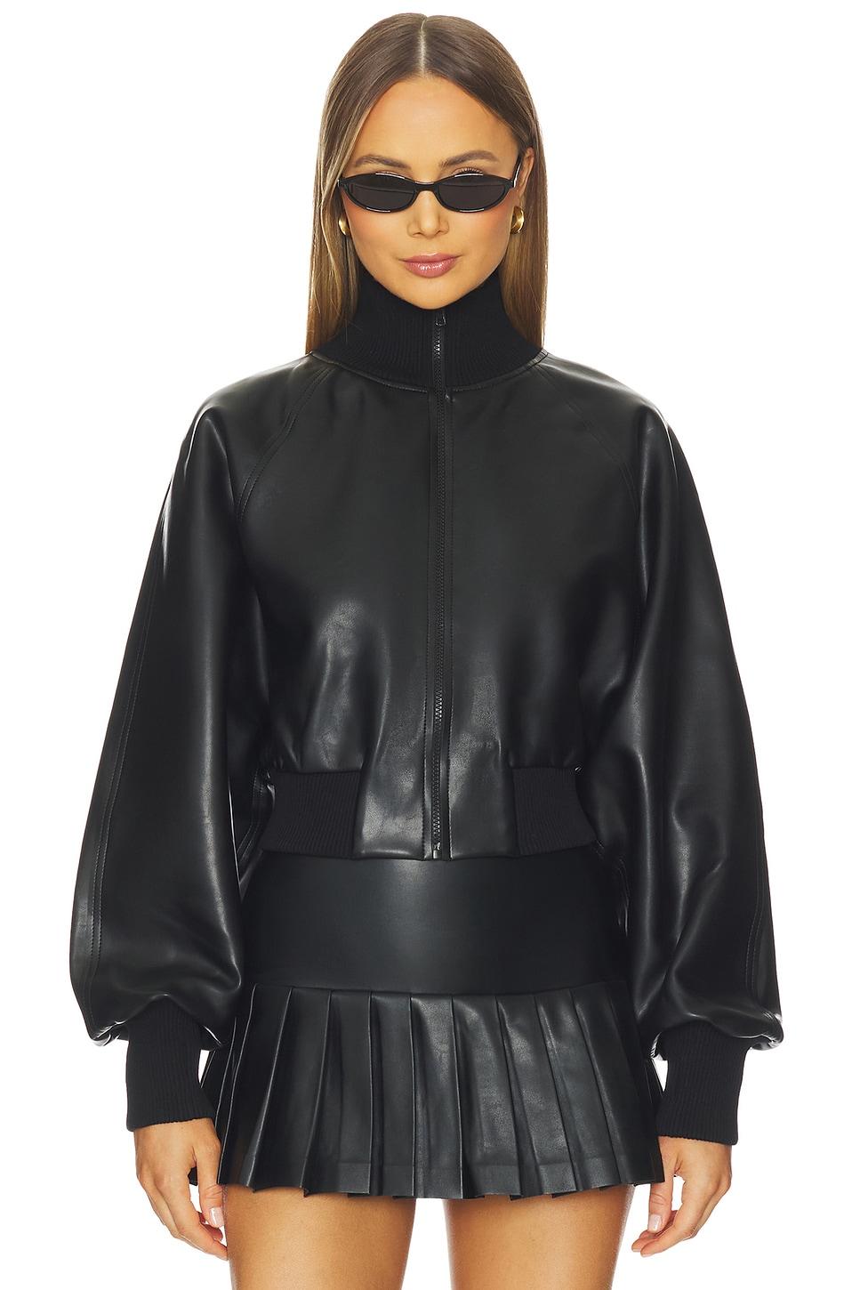 oversized turtleneck bomber jacket to waist