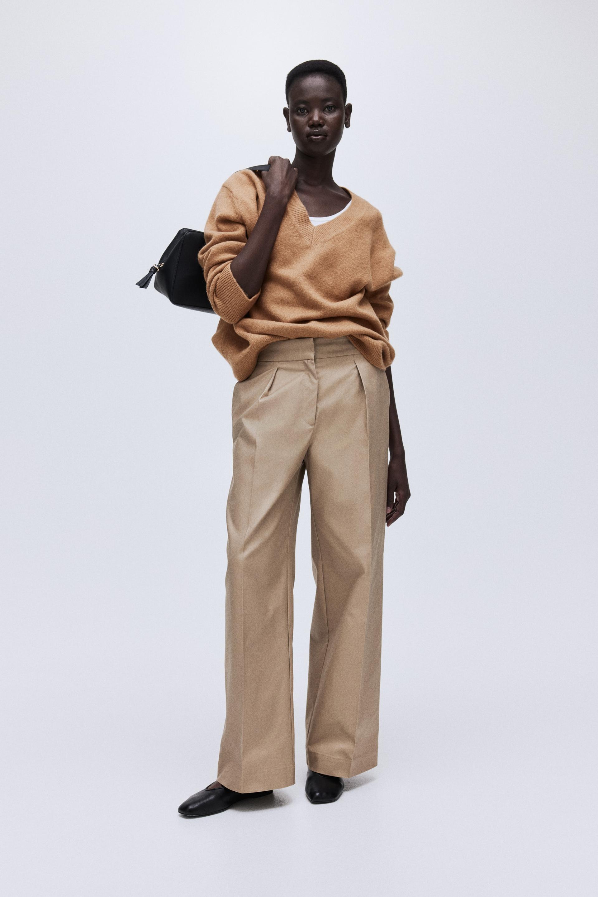 oversized v-neck sweater