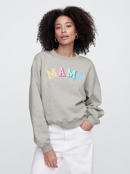 oversized wedge valentine's day graphic sweatshirt