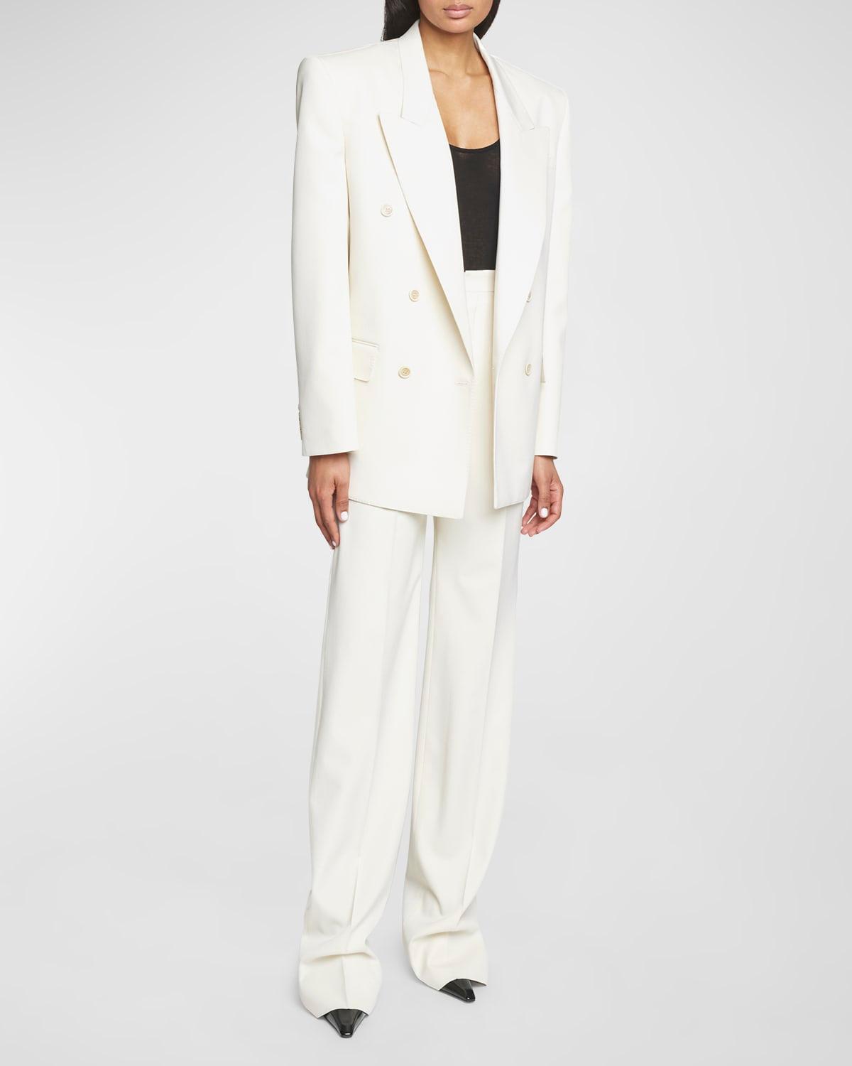 oversized wool-blend blazer jacket