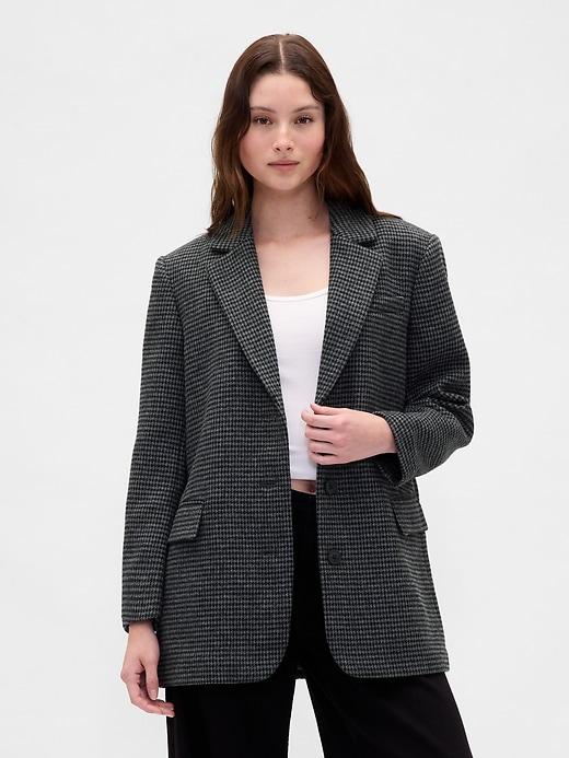 oversized wool-blend blazer