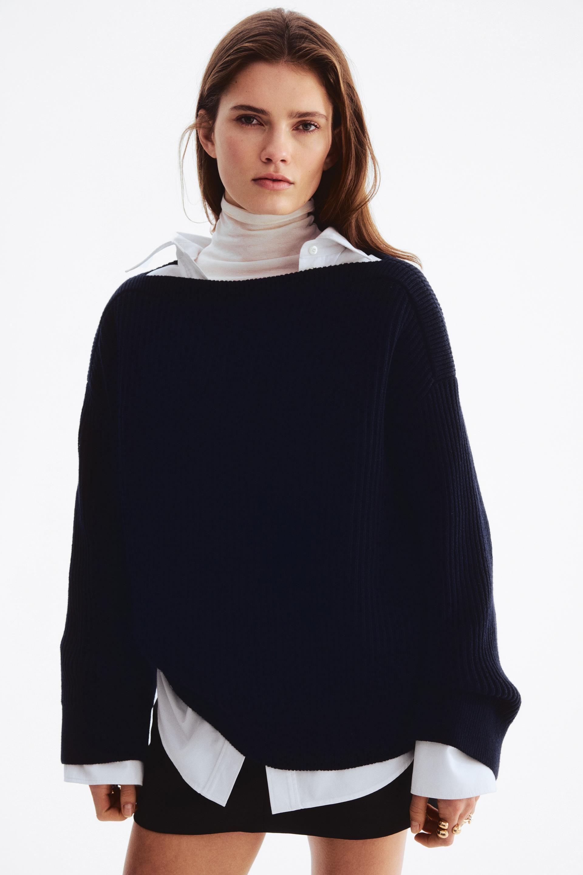 oversized wool-blend sweater