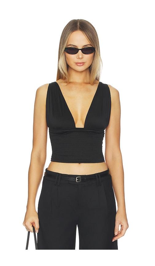 ow collection alba top in black.