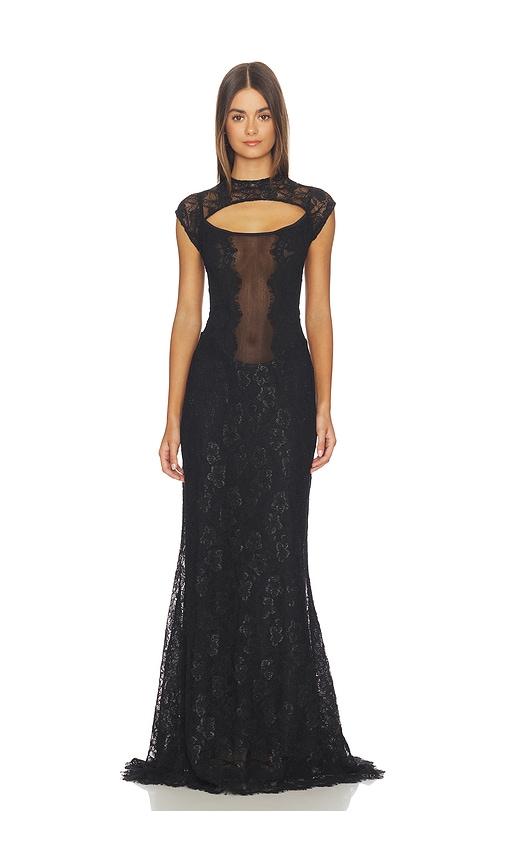 ow collection brisa maxi dress in black.