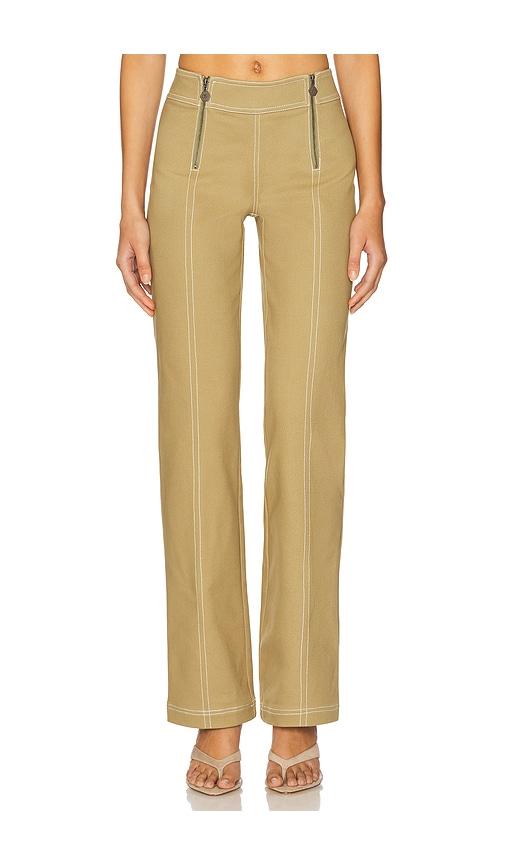 ow collection maple pants in olive.