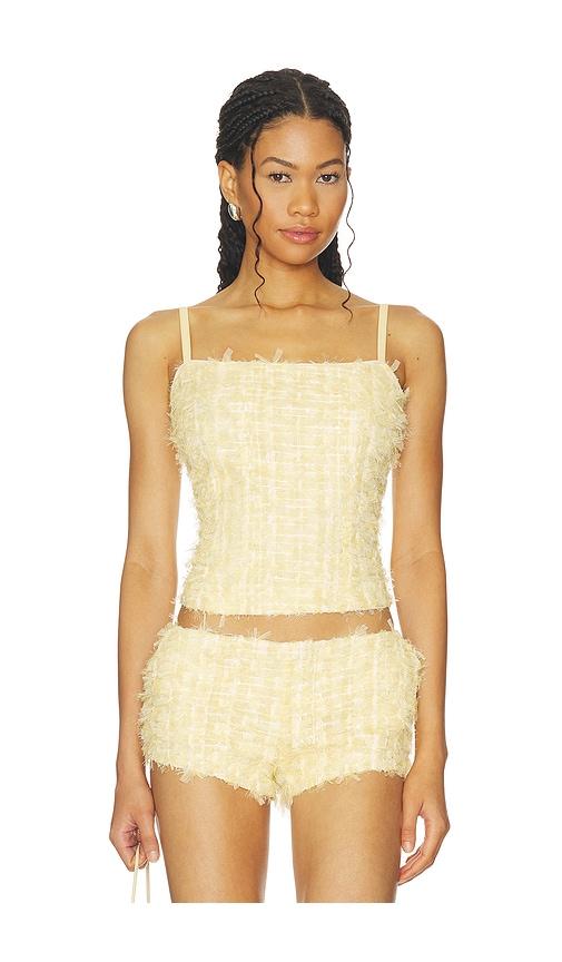 ow collection mara top in yellow.