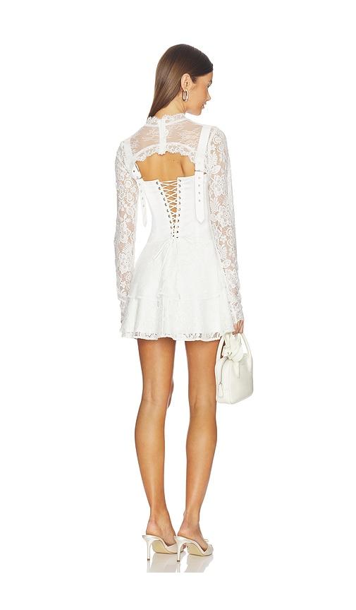 ow collection nori corset mini dress in white.