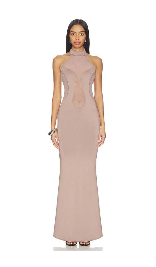 ow collection selia maxi dress in neutral.
