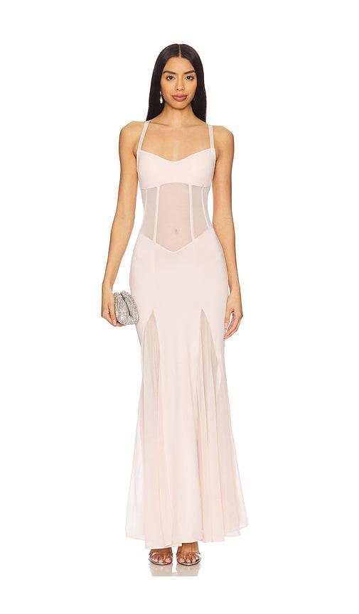 ow collection serenity maxi dress in pink.