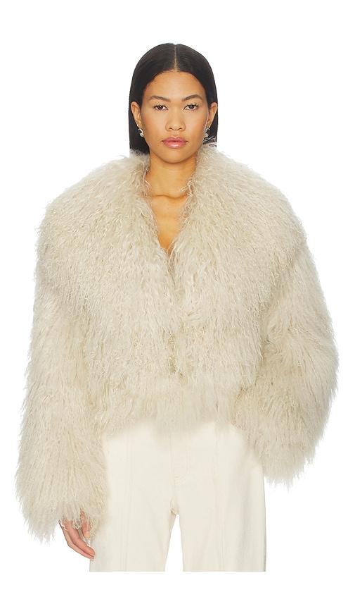 ow collection x revolve thea jacket in beige.