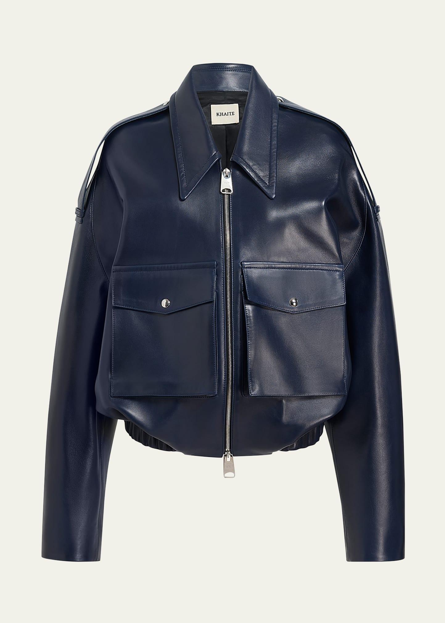 owey leather bomber jacket