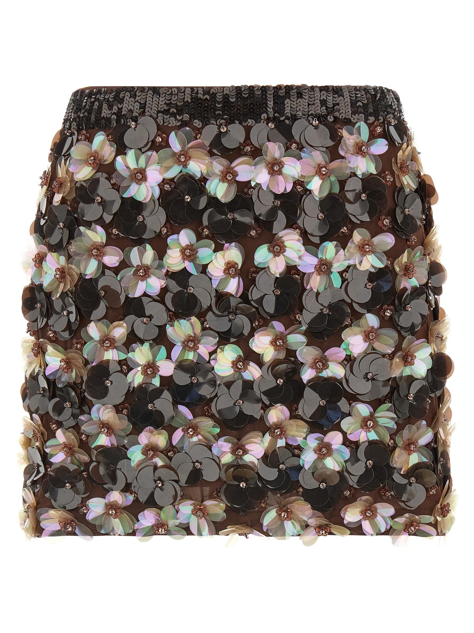 p. a.r. o.s. h. gym skirt brown polyamide - women