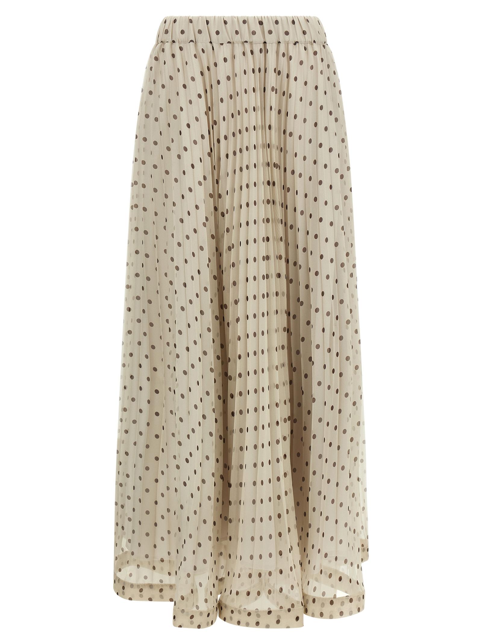 p. a.r. o.s. h. pallina skirt beige polyester - women