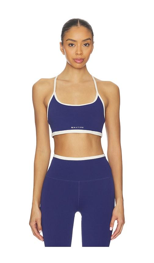 p.e nation fundamental sports bra in navy.